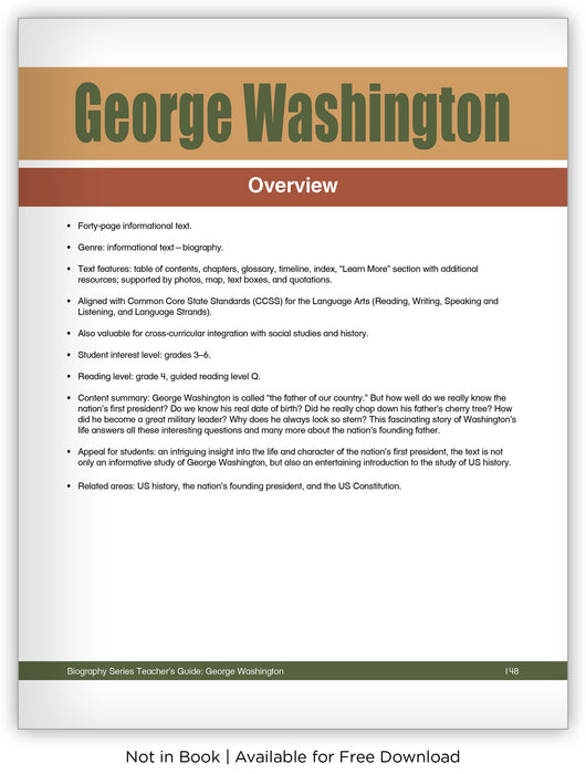 George Washington from Hameray Biography Series