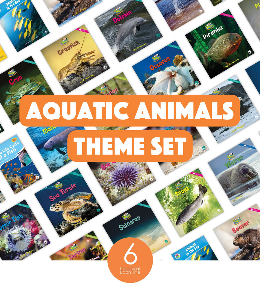 Aquatic Animals Theme Set (6-Packs) - Hameray Publishing