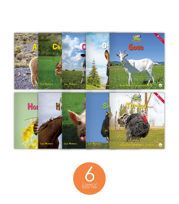 Zoozoo Animal World Farm Sampler Set (6-Packs)