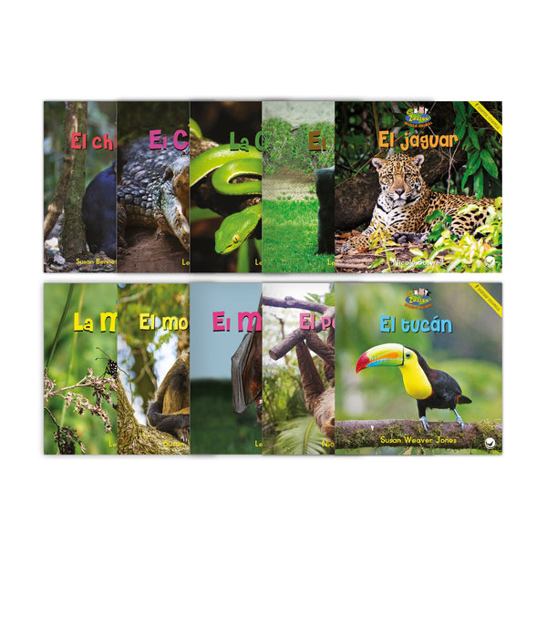 Zoozoo Mundo Animal Bosque Tropical Habitat Set