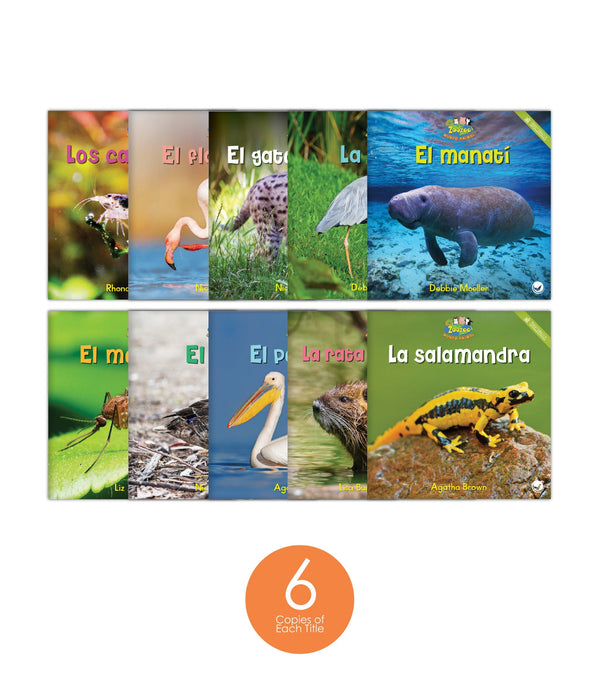 Zoozoo Mundo Animal Humedal Habitat Set (6-Packs)