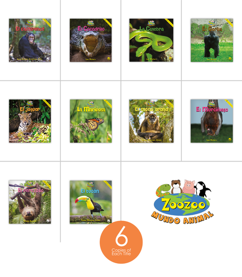 Zoozoo Mundo Animal Bosque Tropical Habitat Set (6-Packs)