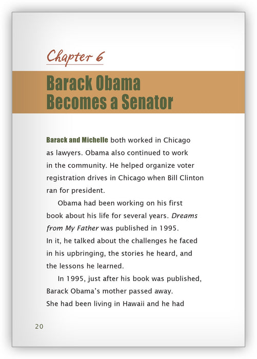 Barack Obama from Hameray Biography Series