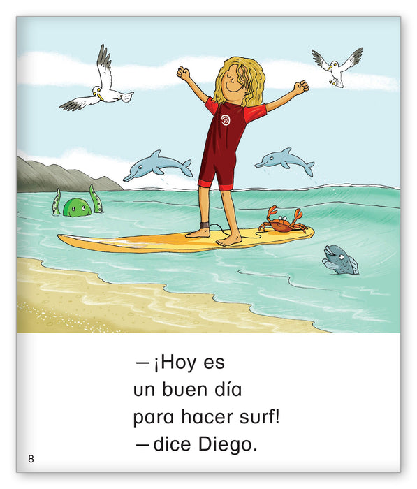 Diego hace surf