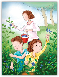 Disfrutando arándanos con mamá