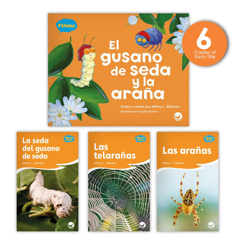 El Gusano De Seda Y La Arana Theme Guided Reading Set Image Book Set