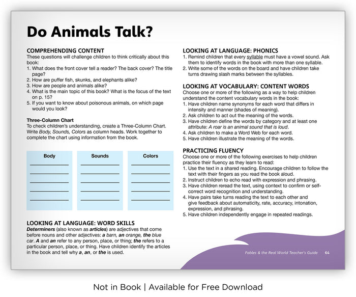 Do Animals Talk? from Fables & the Real World