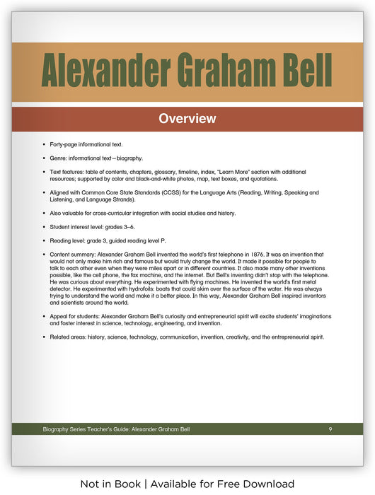 Alexander Graham Bell from Hameray Biography Series