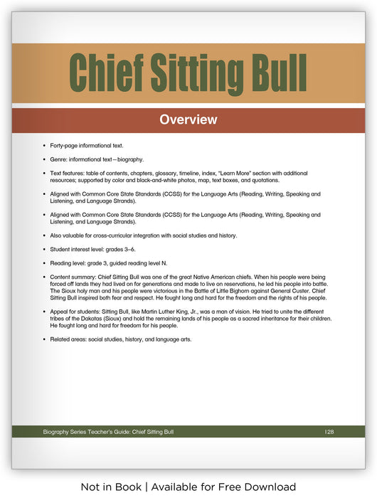 Chief Sitting Bull from Hameray Biography Series