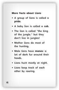 Lions from Fables & the Real World