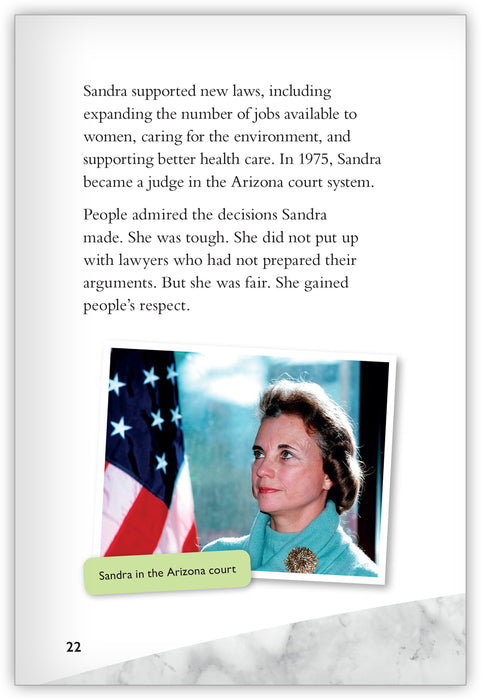 Sandra Day O'Connor: From the Lazy B to Washington, DC Leveled Book